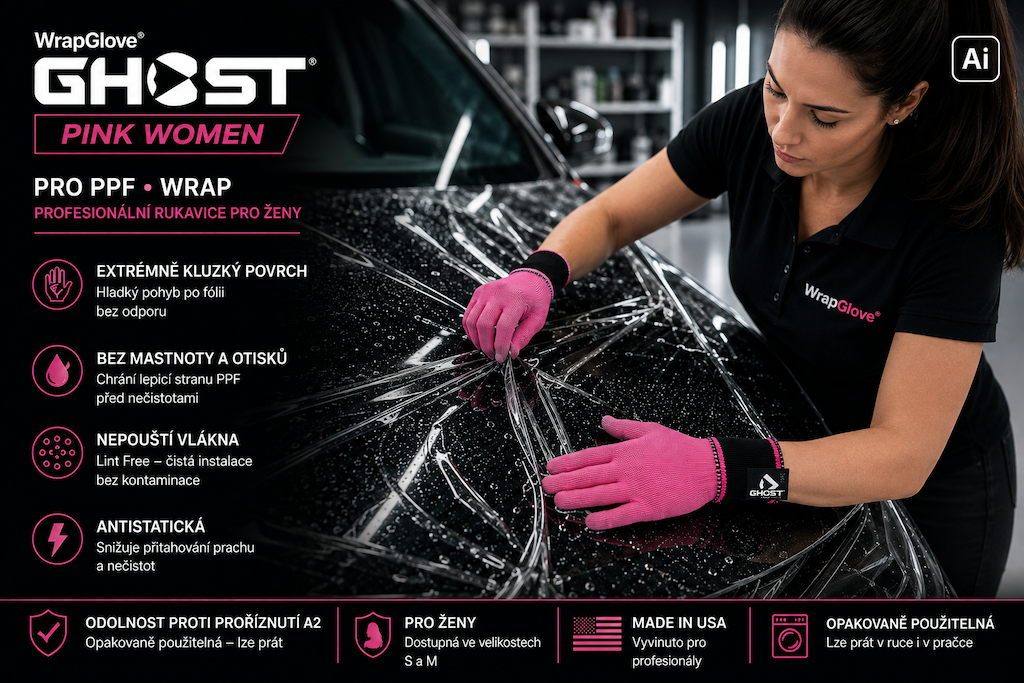 WrapGlove® GHOST® PINK Women – dámská profesionální rukavice pro PPF, WRAP a TINT_6